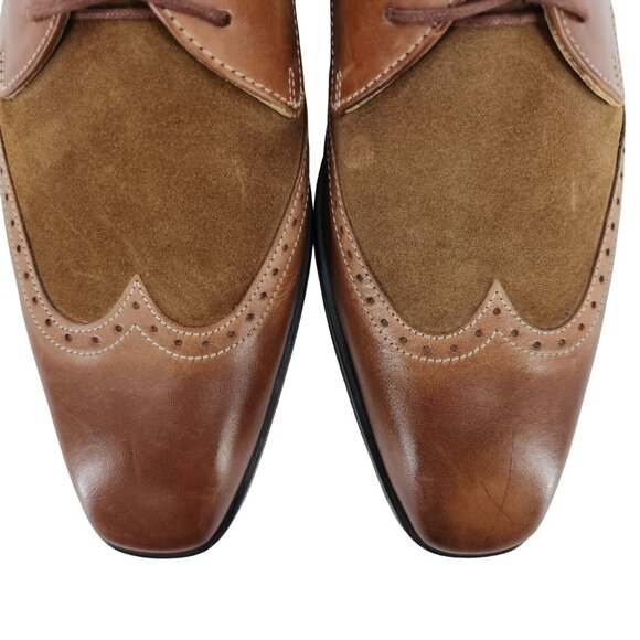The Mercanti Fiorentini Brown Dress Oxfords Made In Italy Men\'s 10 Mercanti Fiorentini Shoes for Men | Made in Italy main image 2